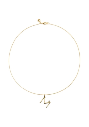 Monica Vinader solitaire diamond initial M pendant - Gold
