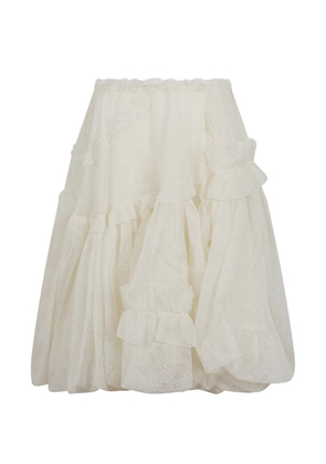 Ermanno Scervino ruffled tiered skirt - Neutrals