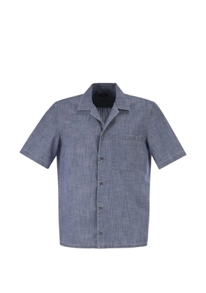 Peserico chambray-effect short-sleeves shirt - Blue