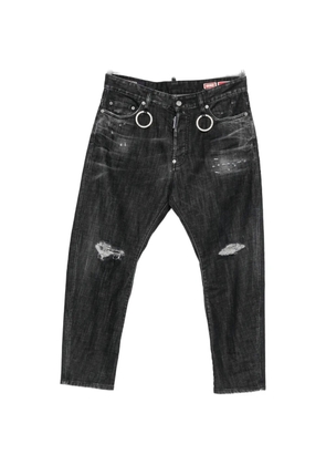 DSQUARED2 distressed ring-detail jeans - Black