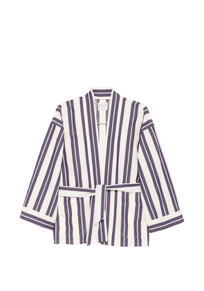 Forte Forte striped belted jacket - Neutrals