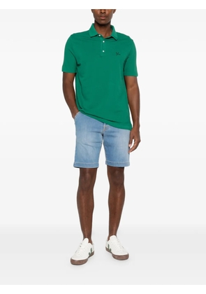 Isaia logo-embroidered polo shirt - Green