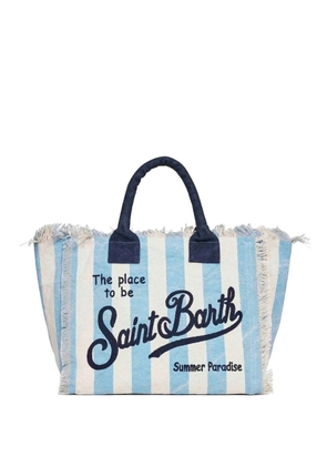 MC2 Saint Barth regular Vanity vertical-stripes tote bag - Blue