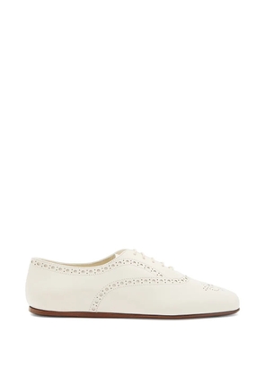 Church's Rebecca brogue-detail lace-up ballet flats - White