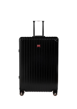 Diesel ribbed aluminium suitcase - Black