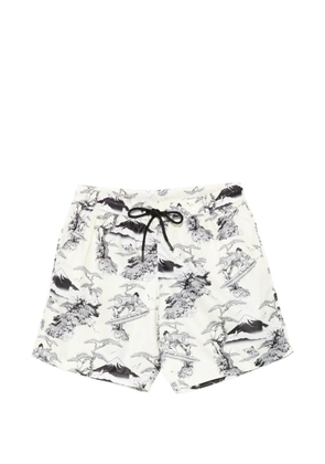 Mauna Kea elastic-waistband swim shorts - Neutrals