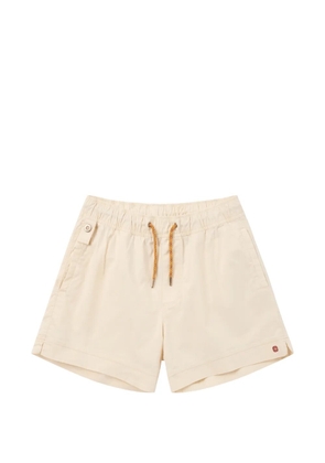 AMUNDSEN drawstring-waistband logo-patch shorts - Neutrals