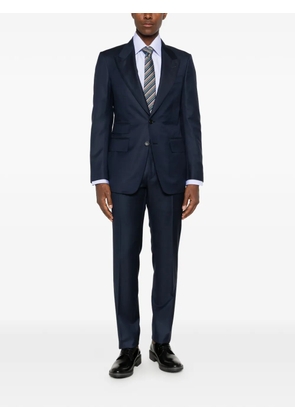 TOM FORD long-sleeve cotton shirt - Blue
