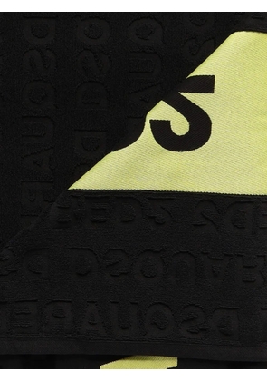 DSQUARED2 logo-jacquard beach towel - Black