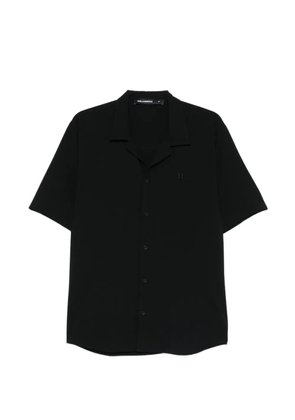 Karl Lagerfeld logo-embroidered camp-collar shirt - Black