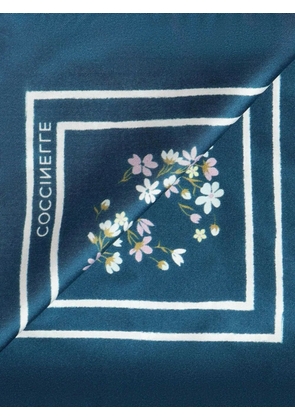 Coccinelle Sakura Flowers silk scarf - Blue