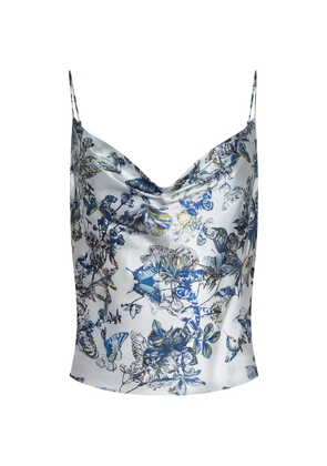 L'Agence Calista butterfly-print camisole - White