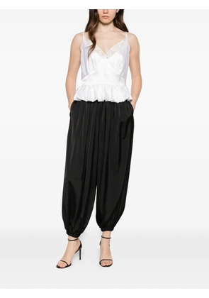 Parlor lace-trim top - White