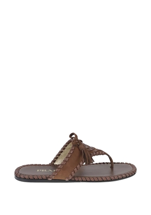Prada tasselled sandals - Brown