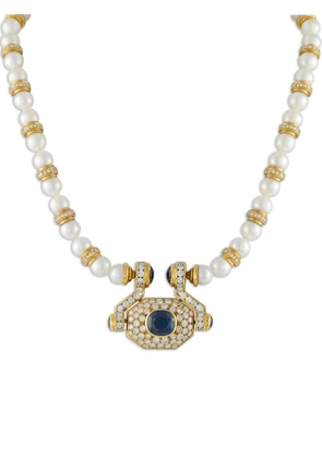 LB Exclusive diamond and sapphire statement necklace - Gold