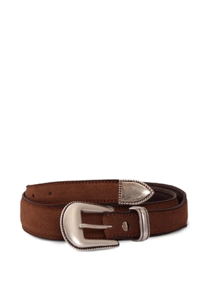 ALBERTO LUTI stud-embellished leather belt - Brown