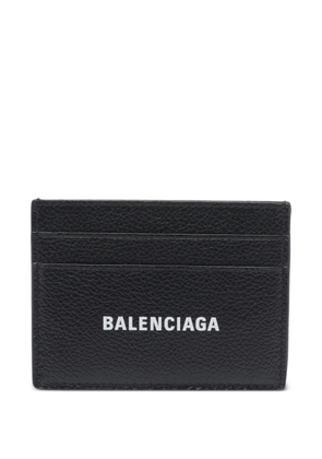 Balenciaga logo leather cardholder - Black