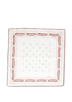 Gucci Pre-Owned printed cotton handkerchief - White