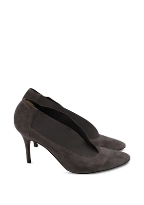 Manolo Blahnik elastic-accent pointed-toe pumps - Grey