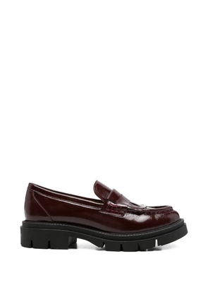 SERGIO MORETTI FIRENZE lug-sole loafers - Red