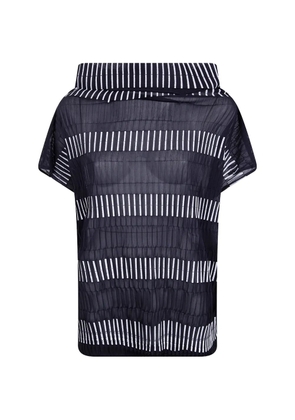 PierAntonioGaspari stripe-pattern textured top - Black