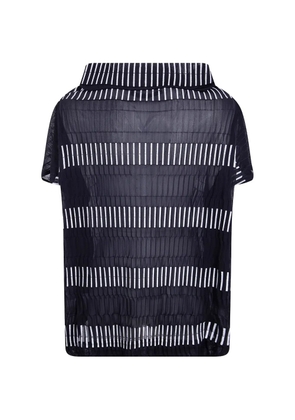 PierAntonioGaspari stripe-pattern textured top - Black
