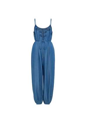 Carolina K embroidered appliqué jumpsuit - Blue