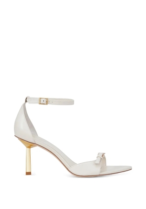 POTAMY buckle-strap leather sandals - White