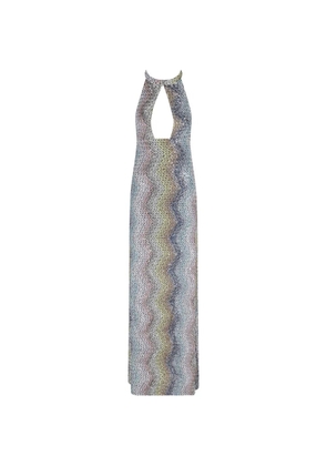 Missoni cut-out sequined lamé maxi dress - Grey
