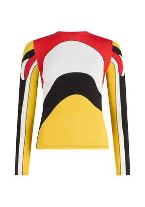 Jean Paul Gaultier long-sleeves body map top - Yellow