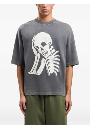 Palm Angels skull-print washed T-shirt - Grey
