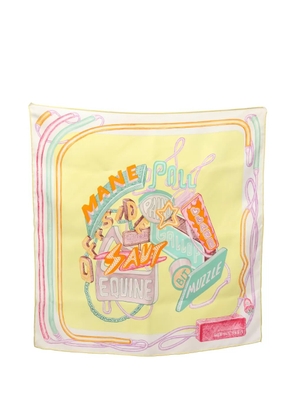 Hermès Pre-Owned 2000s Carré 45 Chevaloscope Neon scarf - Yellow