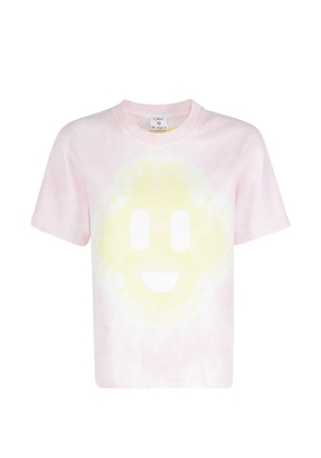 Casablanca tie-dye smiley-motif T-shirt - Pink