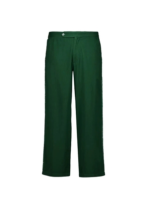 Baziszt Corniche pom-pom trim trousers - Green
