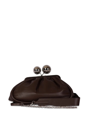 Weekend Max Mara sphere-detail leather clutch bag - Brown