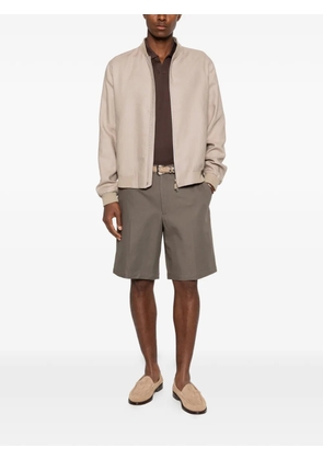 Zegna zip-up bomber jacket - Neutrals