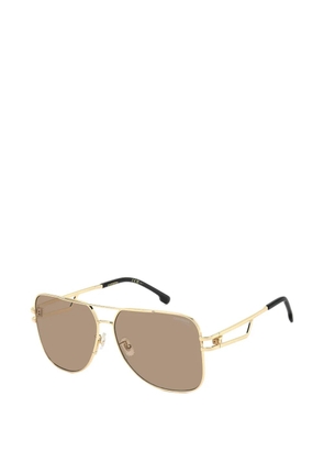 Carrera pilot-frame cutout-arm sunglasses - Gold