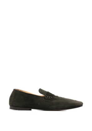 Henderson Baracco suede penny loafers - Green