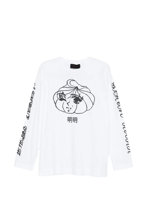 Simone Rocha Dim Sum graphic-print long-sleeve T-shirt - White