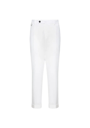 Low Brand D-ring pleated trousers - White
