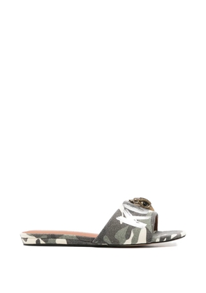 Kurt Geiger London eagle-head camouflage sandals - Grey