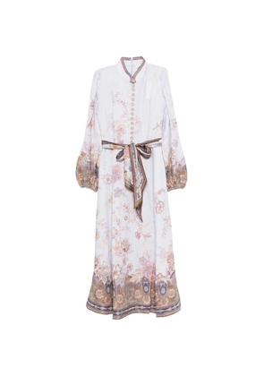 ZIMMERMANN Luna floral-print linen maxi dress - Blue