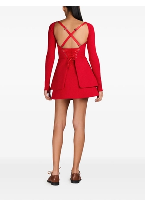 MARK-OFF Britt zip-up miniskirt - Red