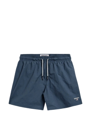 Sebago drawstring logo-print swim shorts - Blue