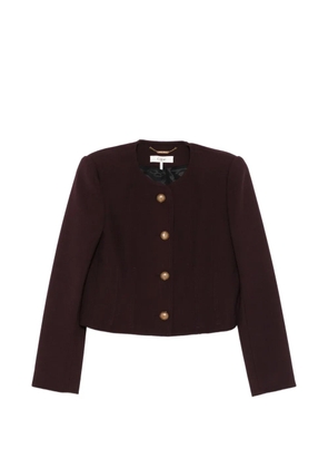 Chloé collarless cropped jacket - Purple
