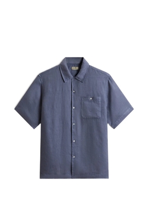 Woolrich garment-dyed short-sleeved shirt - Blue