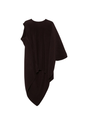Homme Plissé Issey Miyake pleated asymmetric top - Brown