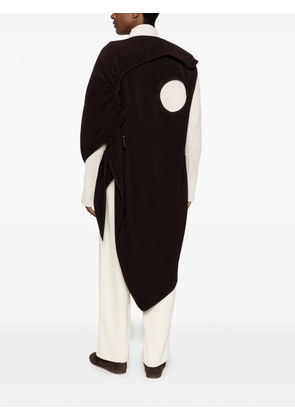 Homme Plissé Issey Miyake pleated asymmetric top - Brown