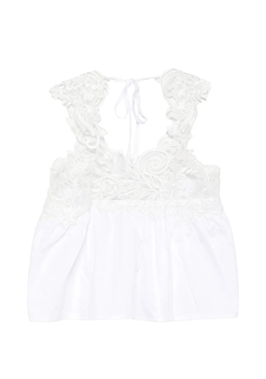 Maurizio lace-detail top - White