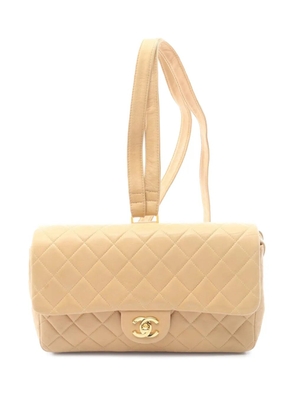 CHANEL Pre-Owned 1994-1996 Medium Quilted Lambskin Flap backpack - Neutrals